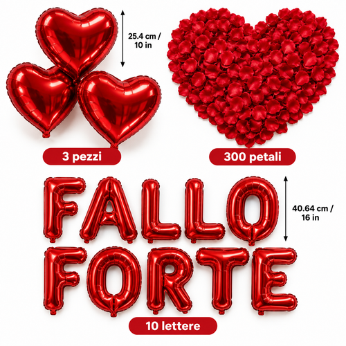 Kit Decorazione Romantica “FALLO FORTE”