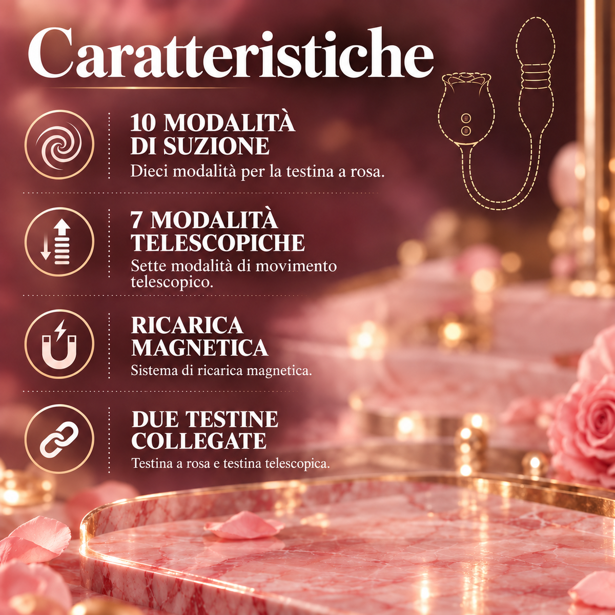 Rosa Duo Motion – Stimolatore 3 in 1