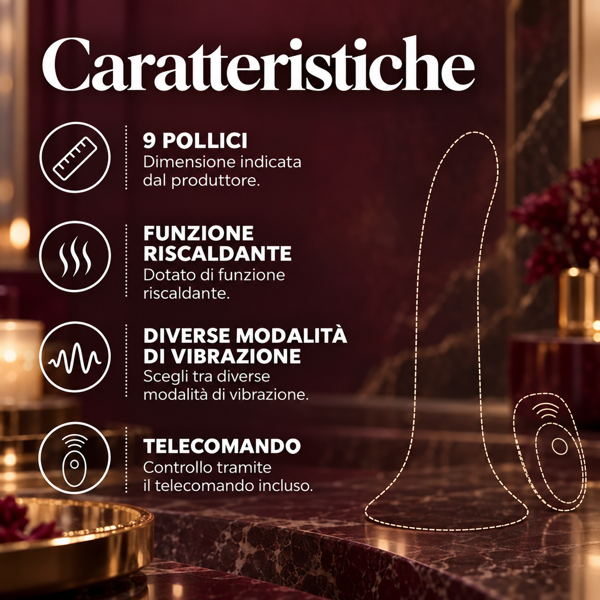 Velvet Heat – Dildo Realistico con Riscaldamento e Telecomando