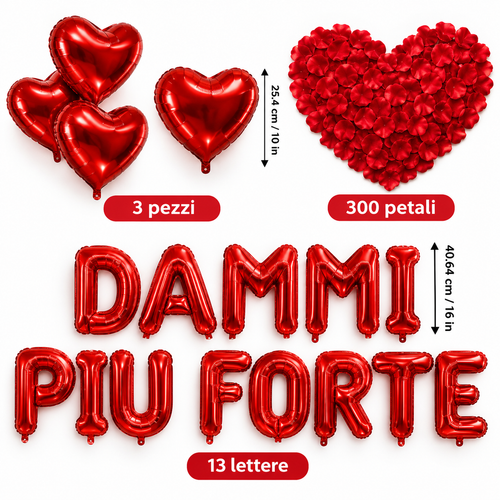 Kit Decorazione Romantica “DAMMI PIÙ FORTE”