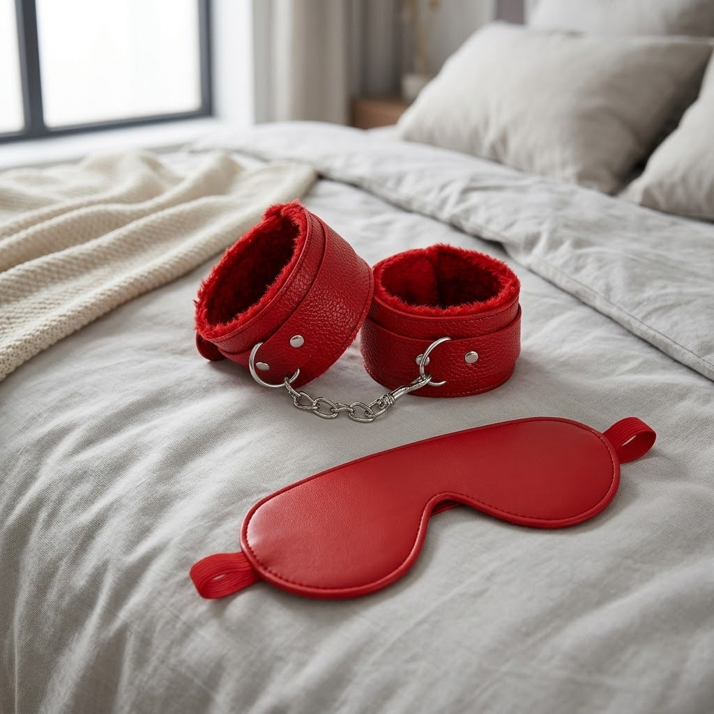 Passione Rossa – Set Maschera e Polsiere